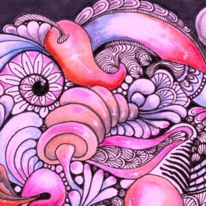 Early Summer Doodle Classes, six weekly sessions of doodle art online - Tuesday June 2nd until July 7th - 7.00 pm till 8.30 pm