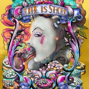Life is short - eat the cake! A4 size mounted print