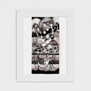 A4 mounted print - Snicket and the fireflies