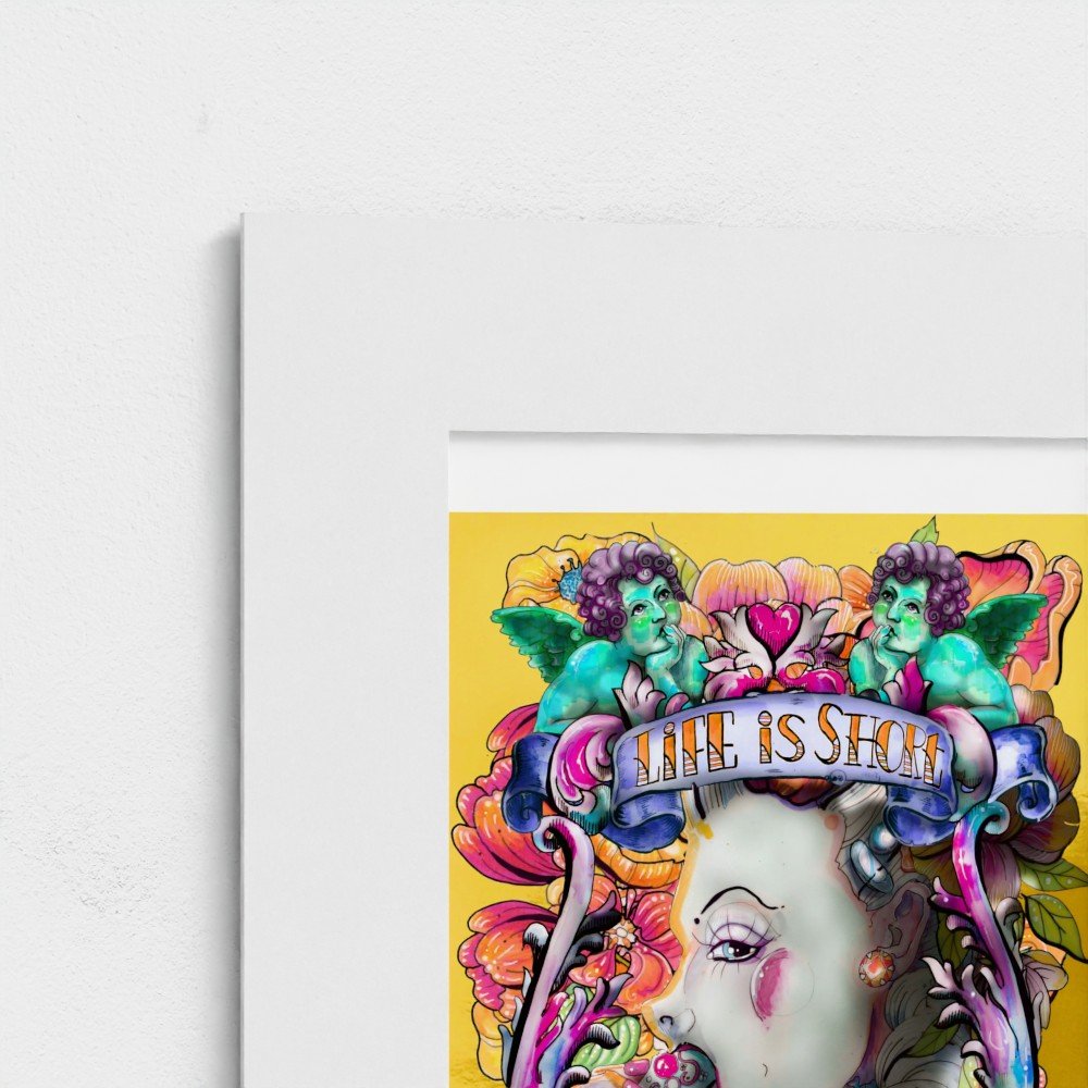 Life is short - eat the cake! A4 size mounted print - Image 3