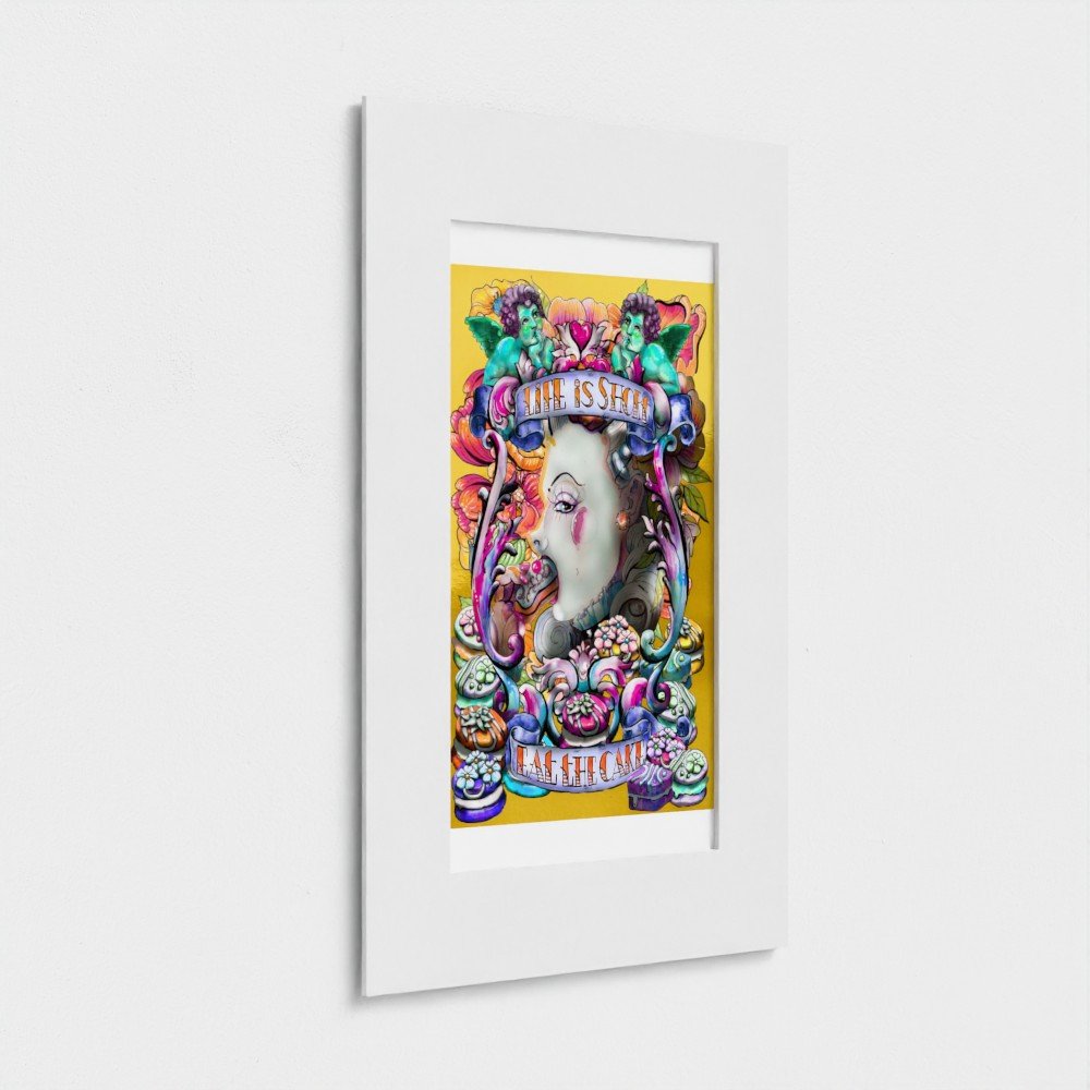 Life is short - eat the cake! A4 size mounted print - Image 4