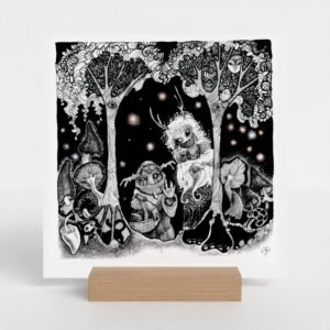 Little print with an oak stand from the Wild, Wide Woods - choose your favourite!